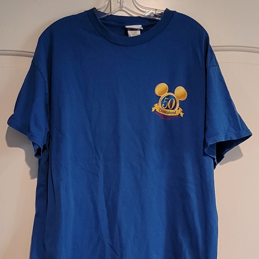 Disneyland 50th anniversary celebration t shirt XL blue